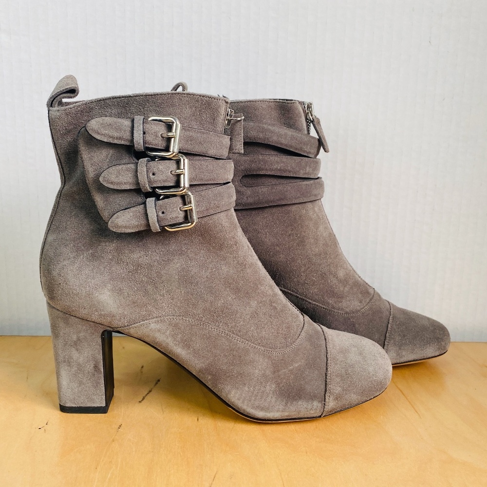 TABITHA SIMMONS Grey Suede Boots, 10 / 40.